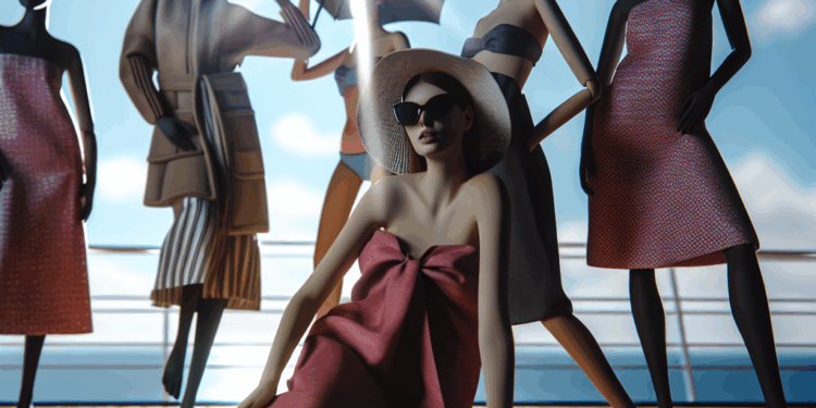 La modelo lleva: vestido de encaje, mules de piel y bolso de piel de ante de la colección Crucero 2026 de CHANEL. Rostro iluminado con el colorete iluminador Les Signes «Rose Lumière» de la colección Holiday 2025 de CHANEL. Imagen: ©Aitor Sola