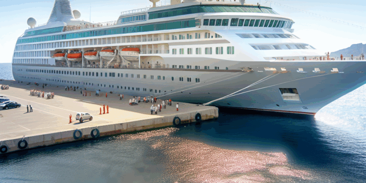 El crucero de lujo MV Seabourn Encore atraca en Ceuta