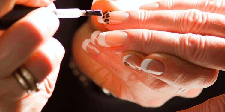 Hailey Bieber Reps a Cheetah Print Twist on the Classic French Manicure