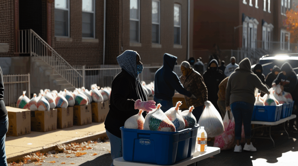 Iglesia La Primitiva brings food and turkeys to the Philadelphia community