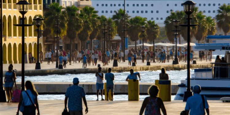 Los cruceros comienzan a pasar noche en el puerto de Cartagena, tres lo hacen en 2025, un año de récord