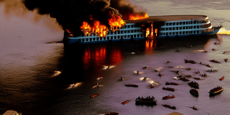 Terror en el Nilo, crucero se incendia con más de 200 pasajeros