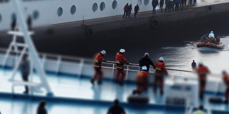 Evacuados tres pasajeros del crucero Ventura en el puerto de A Coruña