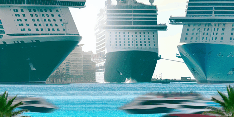 Llegan a Vallarta tres cruceros de manera simultánea