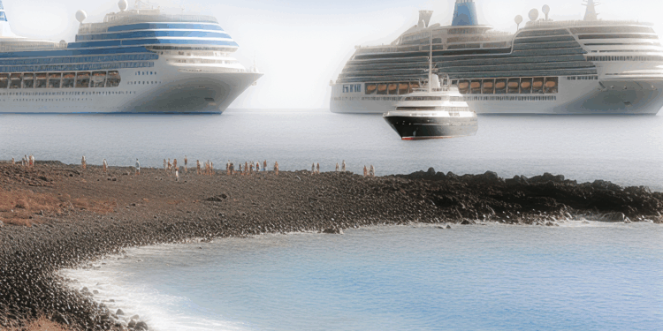 tres buques y un velero ‘inundan’ con más 6.400 turistas La Palma