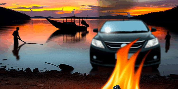 Un crucero, llamas y un video, las claves de la pelea viral entre un tragafuegos y un limpiaparabrisas