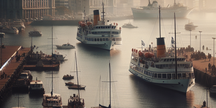 Cruceros atracados en el Puerto de Montevideo, Uruguay