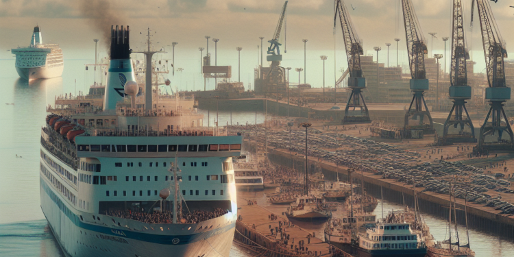 Cruceros atracados en el Puerto de Montevideo, Uruguay
