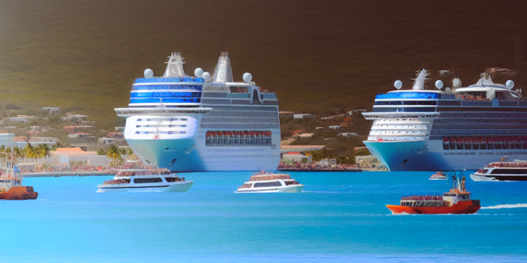 Cabo Rojo recibe por tercera vez dos cruceros simultáneos y dinamiza el turismo en Pedernales