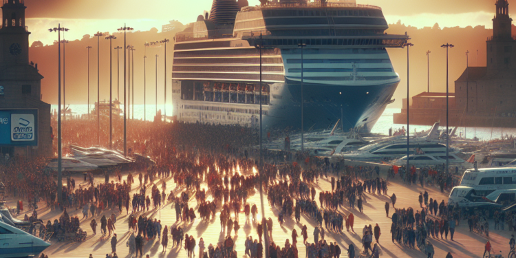 Los cerca de 3.000 cruceristas a bordo del ‘Aidamar’ despiden el calendario de cruceros, con un total de 176 escalas en A Coruña