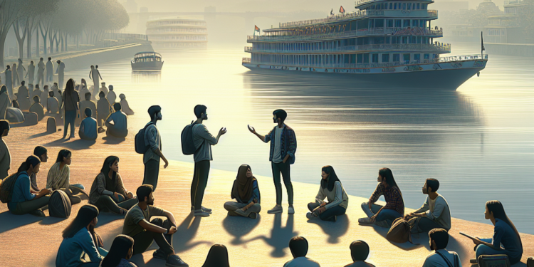 El primer ministro Modi mantiene un debate sobre el crucero Brahmaputra con estudiantes