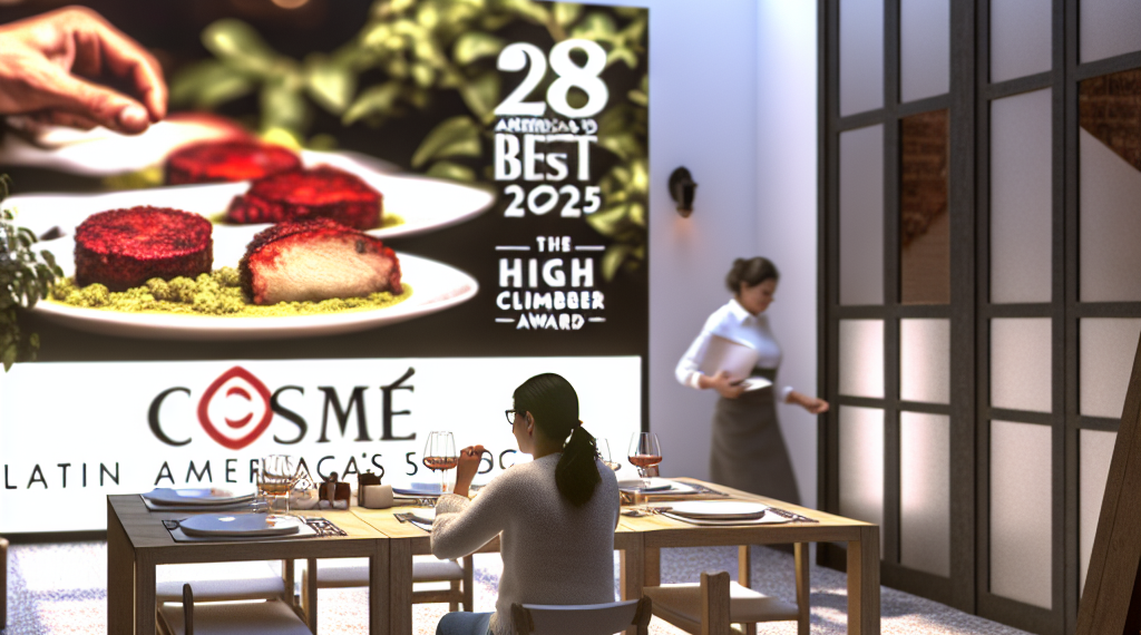 El restaurante peruano Cosme sorprende en los Latin America’s 50 Best 2025: escala 28 lugares y obtiene el Highclimber Award
