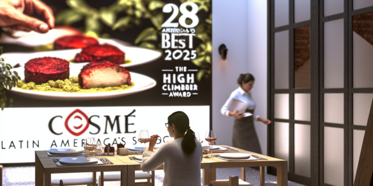 El restaurante peruano Cosme sorprende en los Latin America’s 50 Best 2025: escala 28 lugares y obtiene el Highclimber Award