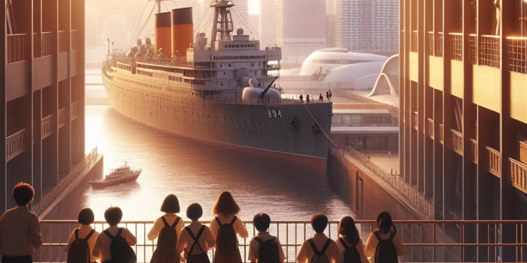 Niños de programa educacional visitan el Nippon Maru en Nagoya