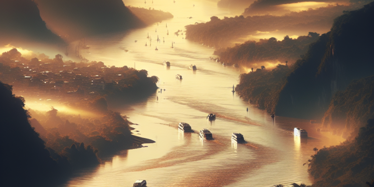 Pasajeros del AmaVenita celebran con la bandera puertorriqueña (Foto: Jorge Oliver)