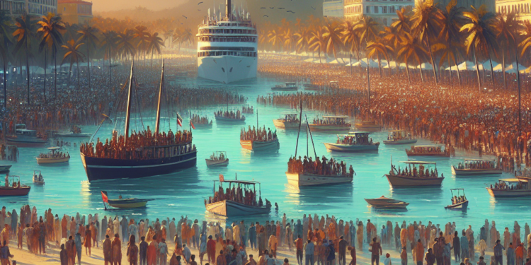 Intensa actividad turística en Progreso tras arribo de crucero "Disney Magic"