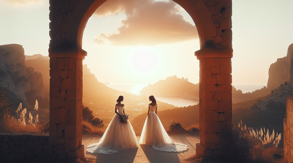 The Brides Returned to Their Engagement Location for a Destination Wedding in Mallorca