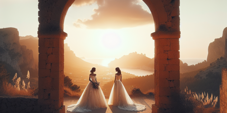 The Brides Returned to Their Engagement Location for a Destination Wedding in Mallorca