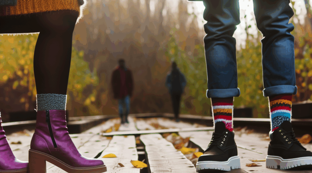 Ideas de estilo para llevar medias de colores con zapatos de moda en Otoño-Invierno 2025
