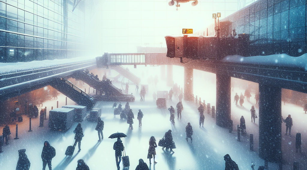 Tormenta de nieve provoca interrupciones en los viajes festivos en los aeropuertos de Nueva York