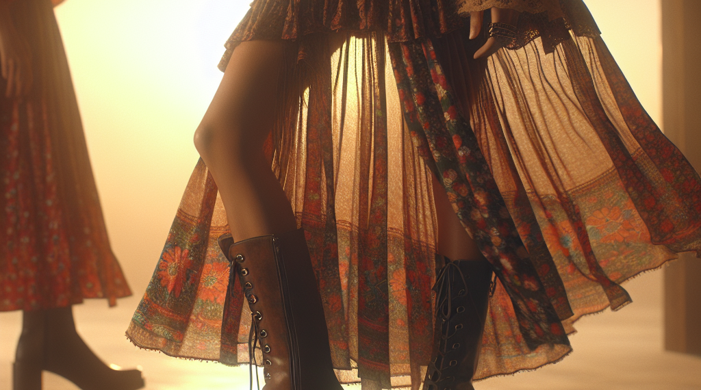 ¡Regresan! Las faldas largas boho de los 70 vuelven con botas para celebrar Año Nuevo 2026