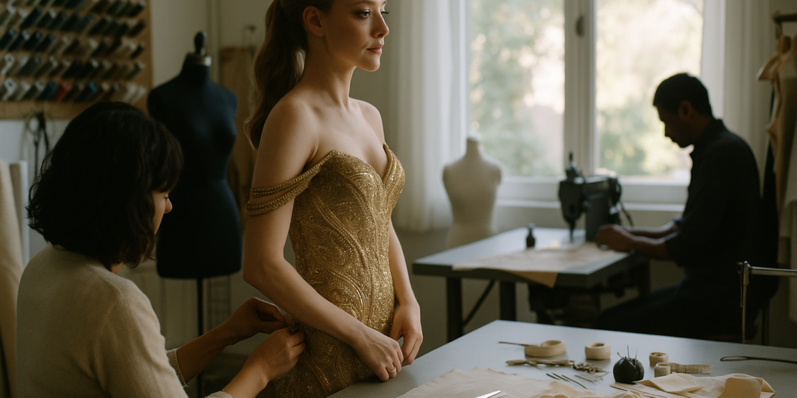 400 horas de costura, la historia del vestido Versace de Amanda Seyfried en los Golden Globes 2026