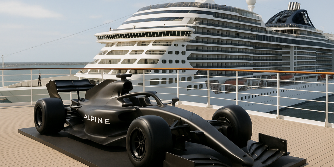 Alpine presenta su auto para la temporada 2026 a bordo de un crucero MSC