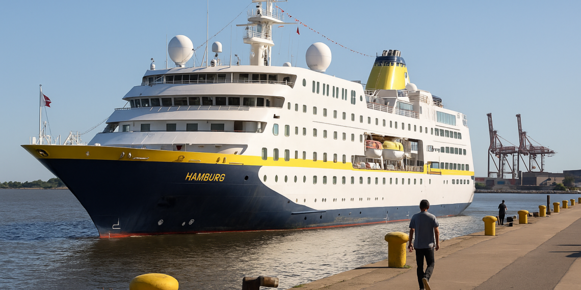 llegó el crucero “Hamburg” al puerto local tras el cierre preventivo de Montevideo – Pescare