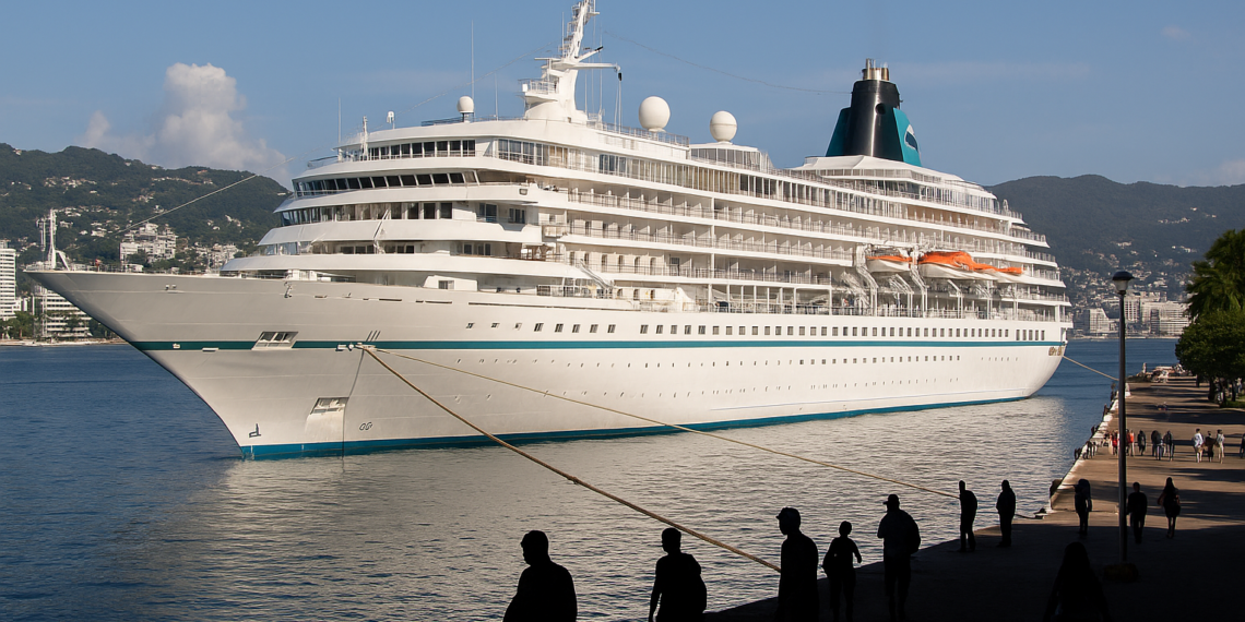 Llega el crucero MS Amera a Acapulco con 610 pasajeros