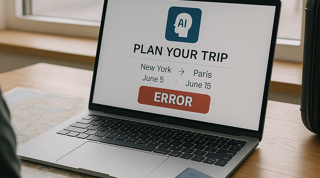 Ya olvidaste a tu agencia para programar tus viajes y ahora te equivocas al recurrir solo a la IA