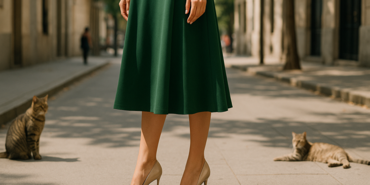 Cómo llevar faldas color verde con zapatos elegantes este 2026