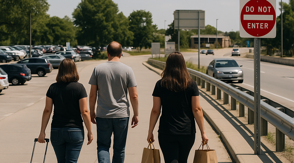 Caída de viajes de compras a ciudades fronterizas