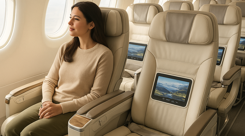 Así es la clase Turista Premium de Emirates desde México
