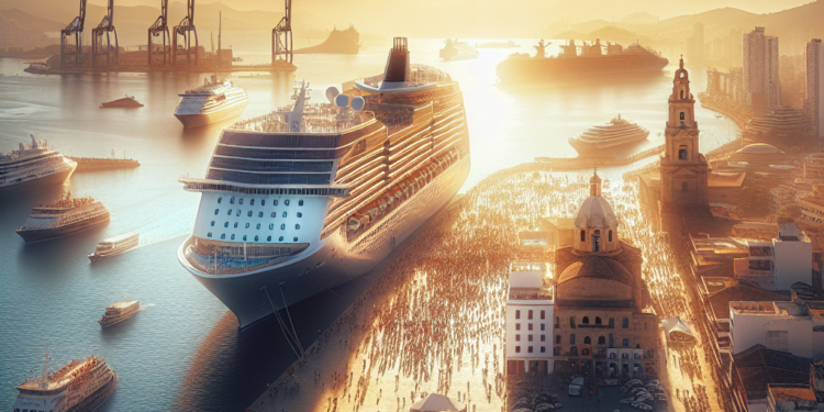 El Aidacosma, con 6.700 pasajeros a bordo, es el crucero más grande que tiene previsto arribar en Cartagena - Foto: APC