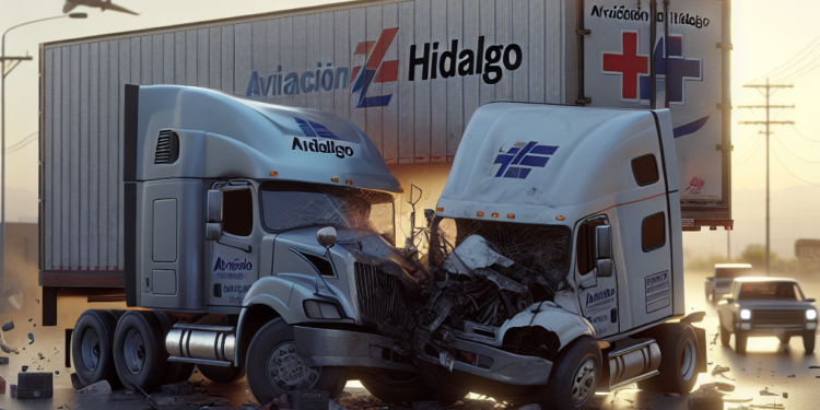 Dos Camionetas Chocaron Por Alcance en Crucero Aviación Hidalgo