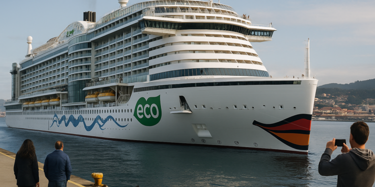 El AIDAPRIMA inaugura una nueva era de cruceros sostenibles en Vigo