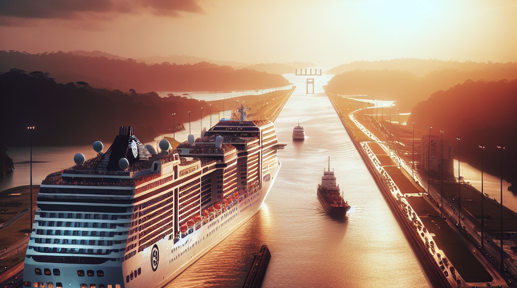 Crucero mundial MSC Magnifica transita por el Canal de Panamá