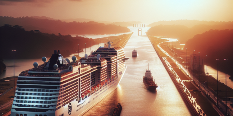 Crucero mundial MSC Magnifica transita por el Canal de Panamá