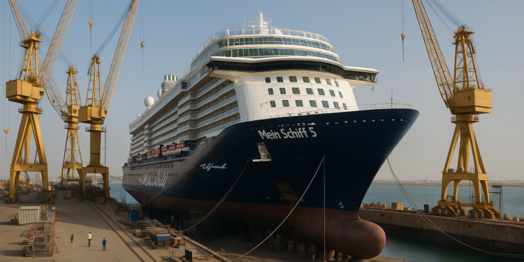 Crucero Mein Schiff 5 comienza periodo de mantención en Dubái