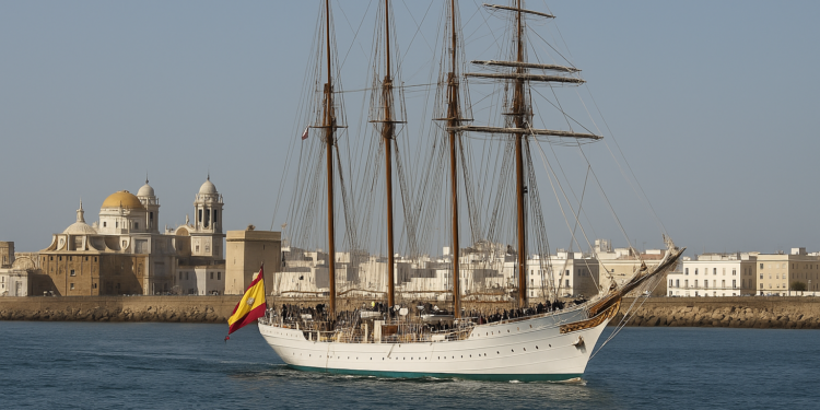 El buque escuela Elcano parte desde Cádiz para iniciar su 98.º crucero de instrucción