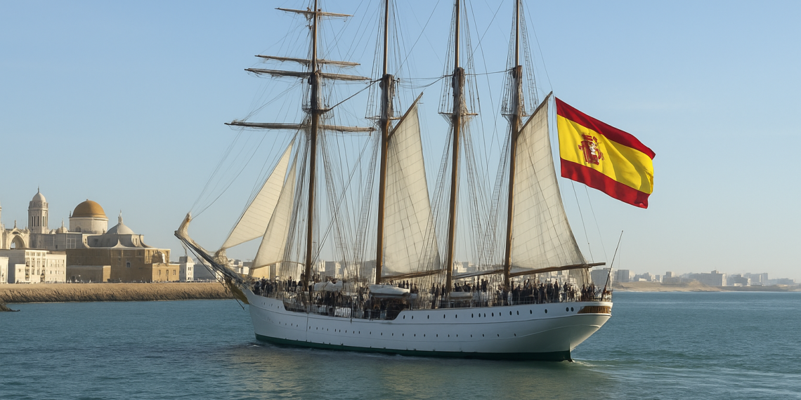 El buque escuela Elcano parte desde Cádiz para iniciar su 98 crucero de instrucción