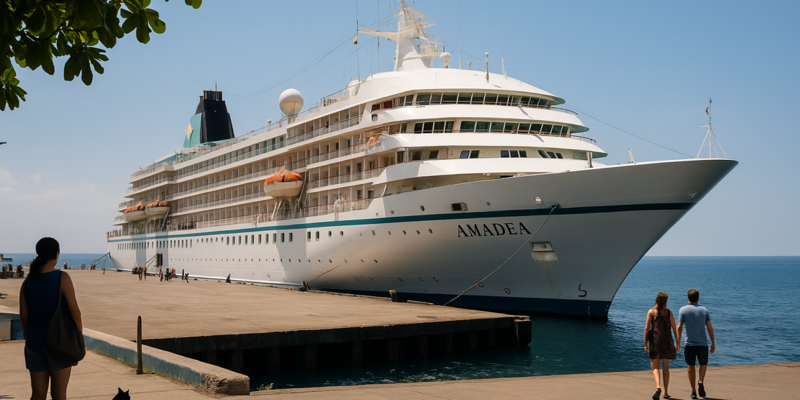 El crucero Amadea llena de vida el puerto de Acajutla y pone a El Salvador en la ruta de los grandes viajes
