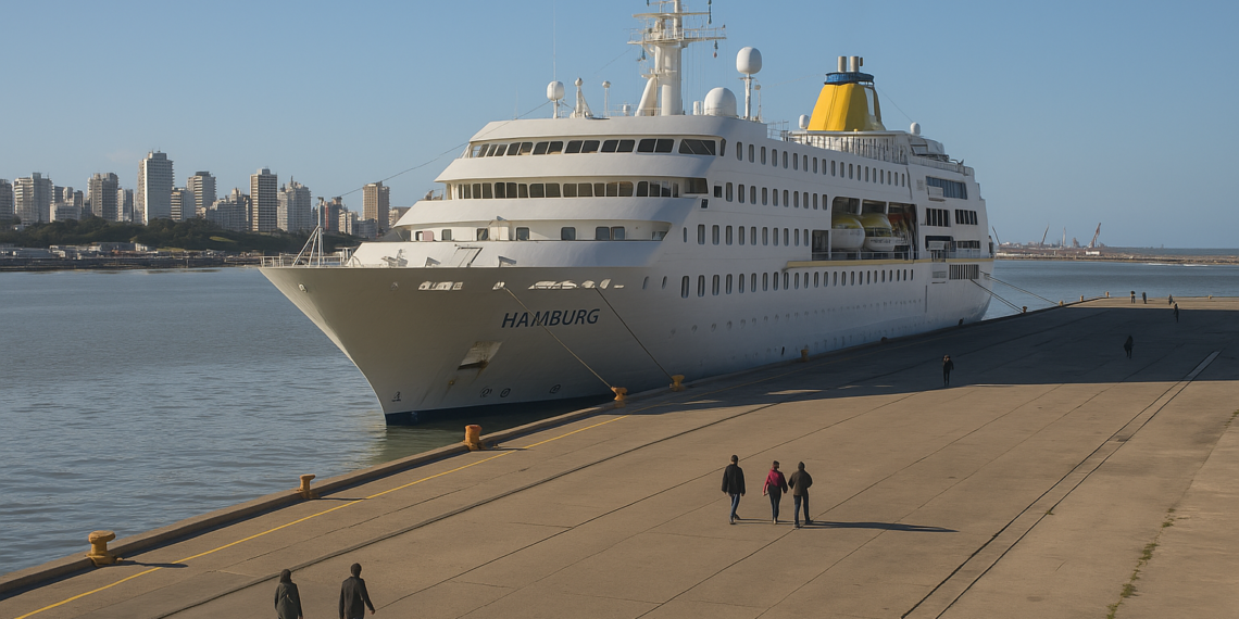 El crucero Hamburg recaló en Mar del Plata y ahora se dirige a Ushuaia
