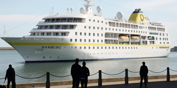 El crucero Hamburg regresó al Puerto de Mar del Plata tras dos años de ausencia