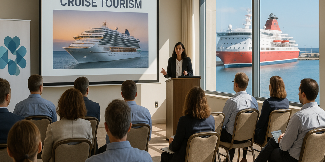 El Grupo Faro ha desarrollado este miércoles una charla-coloquio sobre el turismo de cruceros en el hotel Melilla Puerto con la colaboración del Clúster de Emprendimiento de Melilla