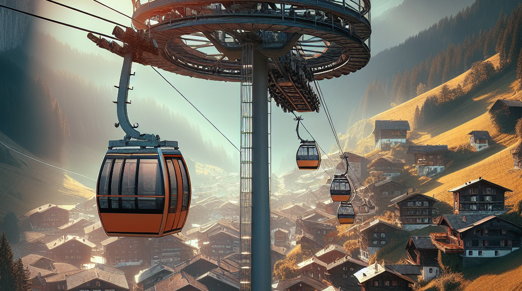 El pueblo de Suiza con el primer teleférico rotatorio del mundo