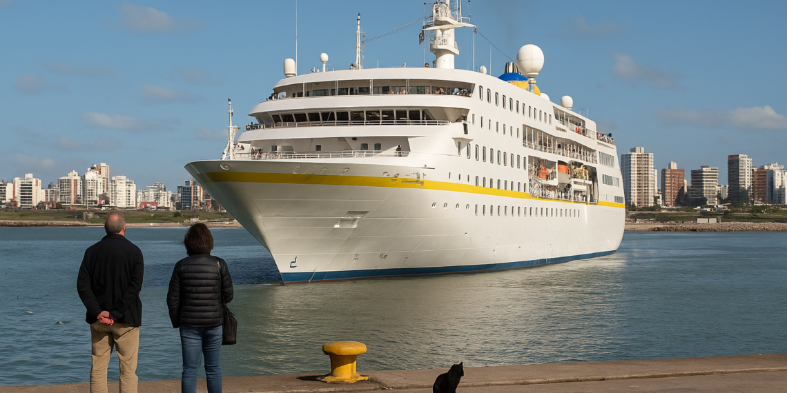 El crucero Hamburg regresó al Puerto de Mar del Plata tras dos años de ausencia