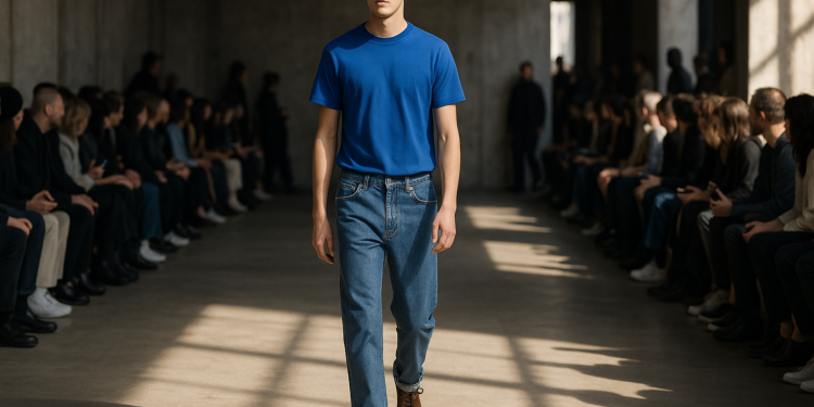 El color azul, jeans y camisas. Inspiración en los mejores looks del street style en la Semana de la Moda Masculina de París Otoño-Invierno 2026