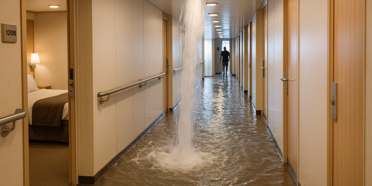 Fuga en tubería provaca inundación de 40 camarotes en un crucero de MSC