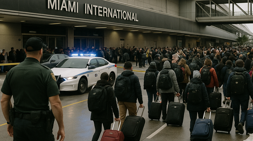 El aeropuerto de Miami ha sido evacuado en medio de advertencias de seguridad mientras los pasajeros enfrentan el caos en los viajes debido a la tormenta invernal Fern.